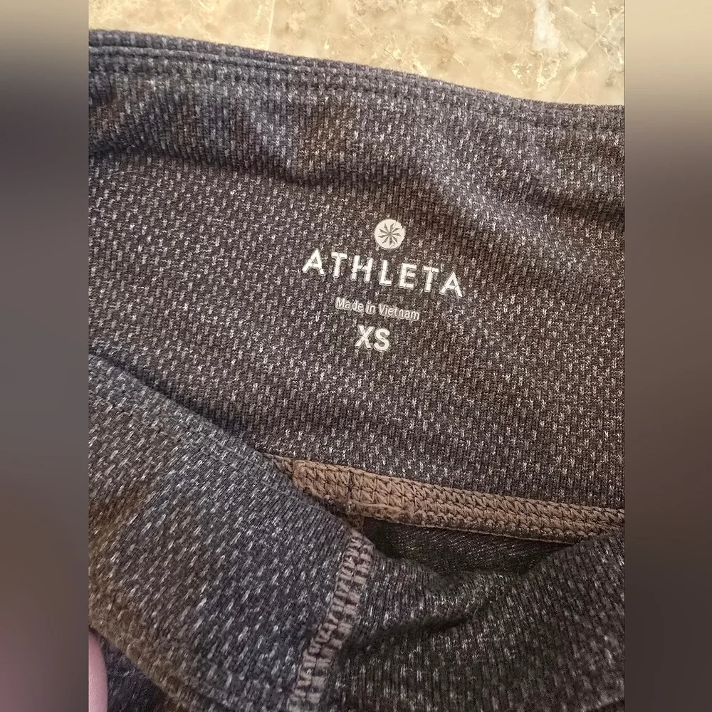 Athleta Brown Leggings with Zipper Sz Xs - Picture 3 of 5